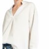S.Oliver Black Label Oversized-Blusenshirt weiss