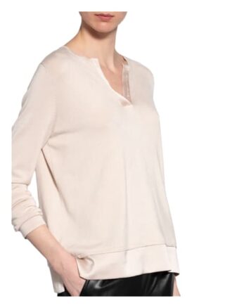 S.Oliver Black Label Pullover Mit Blusensaum weiss
