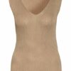 S.Oliver Black Label Stricktop Mit Glitzergarn beige