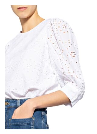 S.Oliver Red Bluse Aus Lochspitze Mit 3/4-Arm weiss