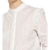 S.Oliver Red Bluse Mit Rüschenbesatz weiss