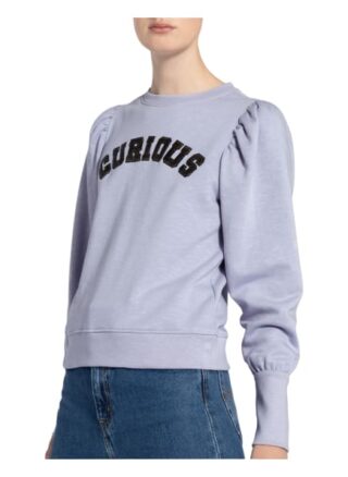 S.Oliver Red Sweatshirt Mit Paillettenbesatz violett