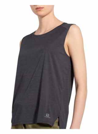 Salomon Top Outline Summer Mit Mesh-Einsatz grau