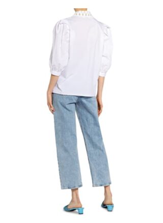 Sandro Bluse Mit Spitzenbesatz weiss