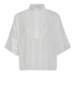 Sandro Blusenshirt Mit Rüschenbesatz weiss
