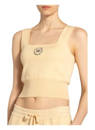 Sandro Cropped-Stricktop gelb