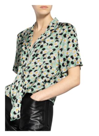 Sandro Jacquard-Bluse gruen
