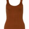 Sandro Jersey-Top braun