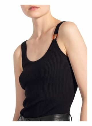 Sandro Jersey-Top schwarz