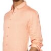 Sandro Leinenhemd Classic Fit orange
