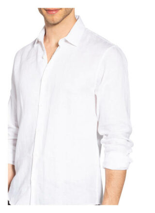 Sandro Leinenhemd Classic Fit weiss
