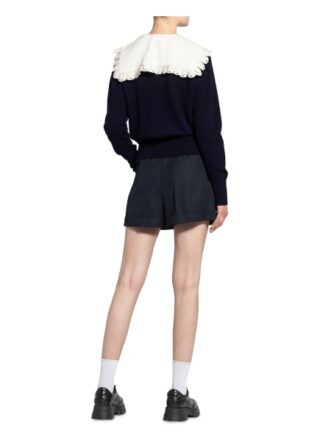 Sandro Pullover Mit Abnehmbarem Kragenbesatz blau