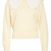 Sandro Pullover Mit Abnehmbarem Kragenbesatz gelb