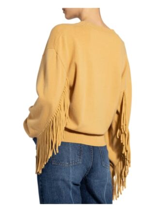 Sandro Pullover Mit Fransen gelb