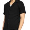 Sandro Strick-Resorthemd Slim Fit schwarz