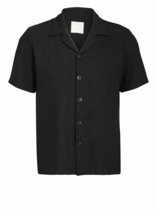 Sandro Strick-Resorthemd Slim Fit schwarz