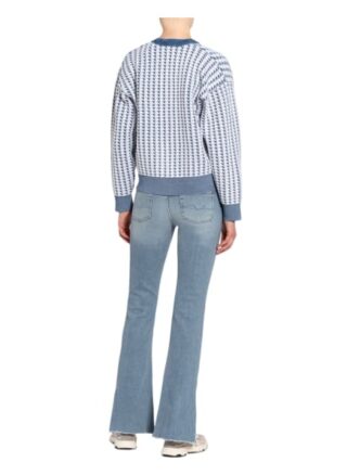 Sandro Strickjacke Im Materialmix blau