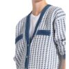 Sandro Strickjacke Im Materialmix blau