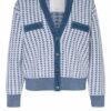 Sandro Strickjacke Im Materialmix blau