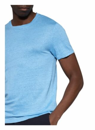 Sandro T-Shirt Aus Leinen blau