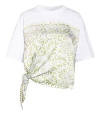 Sandro T-Shirt Im Materialmix weiss