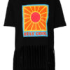 Sandro T-Shirt Mit Fransen schwarz