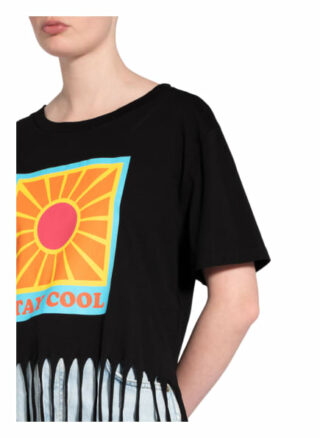 Sandro T-Shirt Mit Fransen schwarz