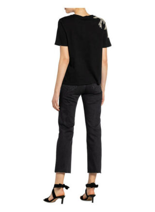 Sandro T-Shirt Mit Schmucksteinbesatz schwarz