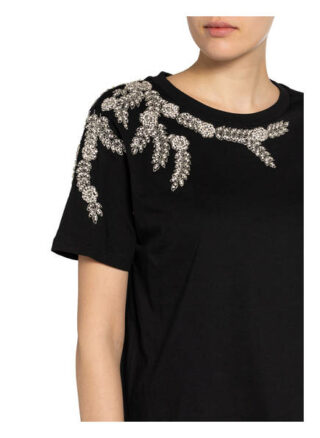 Sandro T-Shirt Mit Schmucksteinbesatz schwarz
