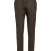 Sartoria Latorre Hose Im Jogging-Stil Slim Fit Mit Leinen braun
