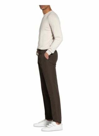 Sartoria Latorre Hose Im Jogging-Stil Slim Fit Mit Leinen braun