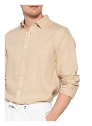 Scotch & Soda Leinenhemd Regular Fit beige