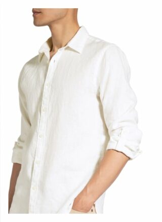 Scotch & Soda Leinenhemd Regular Fit weiss