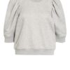 Second Female Sweatshirt Dawni Mit 3/4-Arm grau