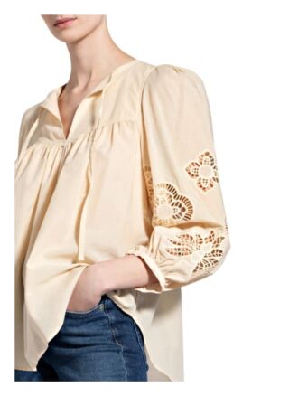 See By Chloé Blusenshirt Mit 3/4-Arm Und Lochstickerei beige