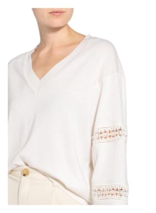 See By Chloé Pullover Mit Lochspitze weiss