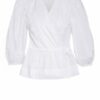 See By Chloé Wickelbluse Mit Lochstickerei weiss