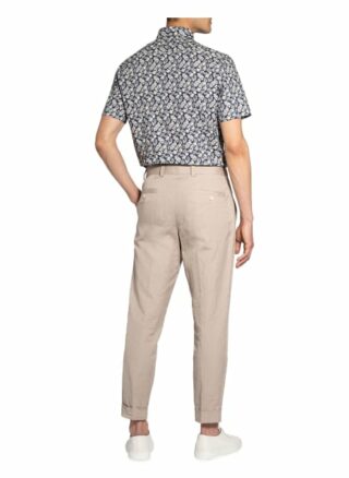 Seidensticker Kurzarm-Hemd Shaped Fit Mit Leinen beige
