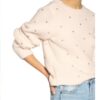Self-Portrait Pullover Mit Schmucksteinbesatz beige