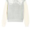 Self-Portrait Pullover Mit Spitzeneinsatz gruen