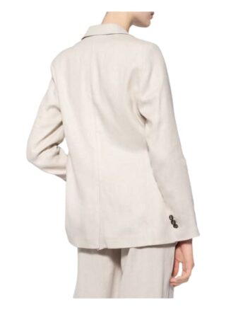 Set Blazer Mit Leinen beige