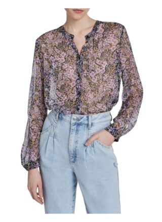 Set Bluse Maia Mit Blumenprint grau
