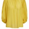 Set Bluse Mit Ballonärmeln gelb