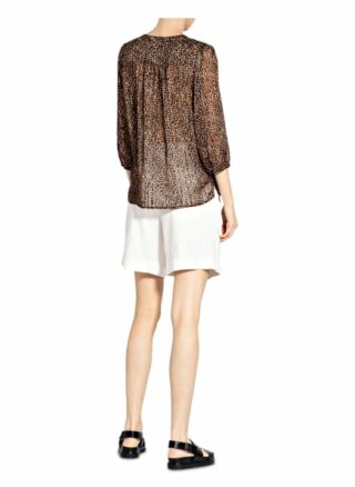 Set Bluse Mit Glitzergarn braun