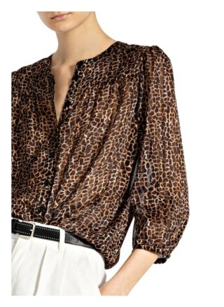 Set Bluse Mit Glitzergarn braun