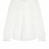 Set Bluse Mit Rüschenbesatz weiss