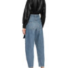 Set Blusenshirt Aus Leder schwarz