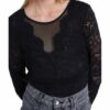 Set Longsleeve Mit Spitzen schwarz