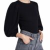 Set Pullover Feinstrick Rundhals schwarz
