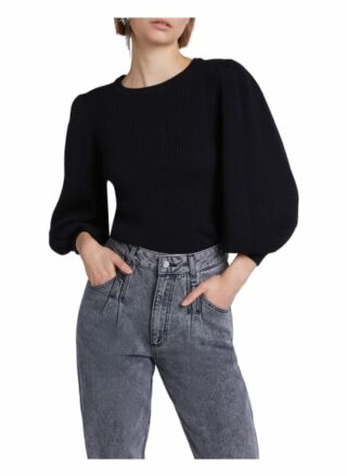 Set Pullover Feinstrick Rundhals schwarz